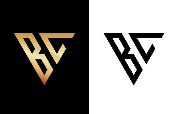 diseño del logotipo de la letra b triángulo