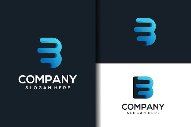 Vector diseño de logotipo letra b