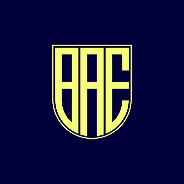 diseño del logotipo de la letra bae