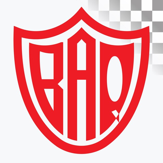 Diseño de logotipo de letra BAQ
