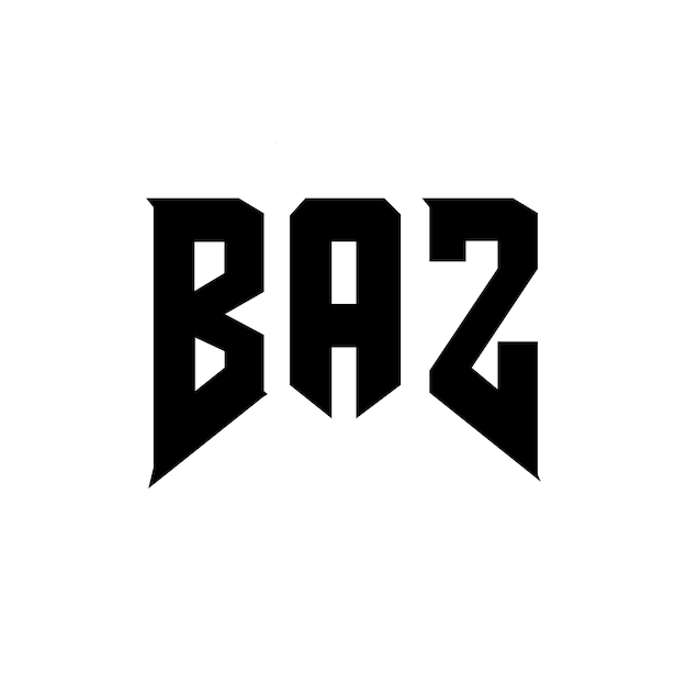 Diseño de logotipo de letra BAZ para una empresa de tecnología Diseño de diseño de logotipo BAZ combinación de colores blanco y negro BAZ logotipo Vector BAZ diseño del icono BAZ alfabeto BAZ tipografía diseño del logotipo