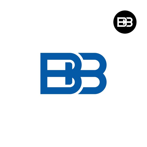 Diseño del logotipo de la letra BB Monograma