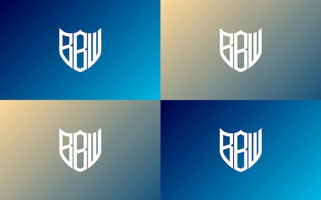 Diseño de logotipo de letra BBW Concepto de logotipo de letra inicial creativa BBW Diseño de letra BBW