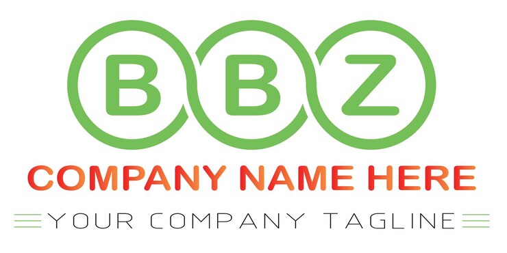Vector diseño de logotipo de letra bbz