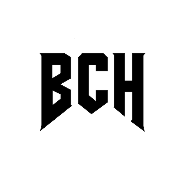 Diseño de logotipo de letra BCH para la empresa de tecnología Diseño de Logotipo BCH combinación de colores blanco y negro BCH logotipo BCH vector BCH diseño BCH icono BCH alfabeto BCH tipografía diseño de logotipo