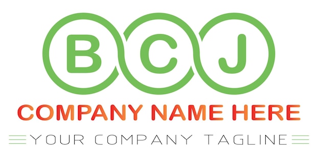 Diseño de logotipo de letra BCJ