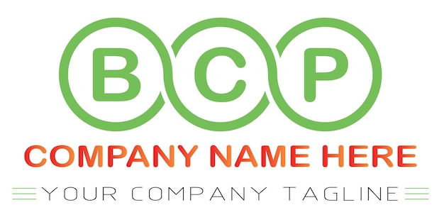 Diseño de logotipo de letra BCP