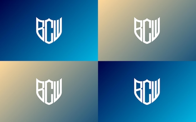 Diseño de logotipo de letra BCW Concepto de logotipo de letra de iniciales creativas de BCW Diseño de letra de BCW