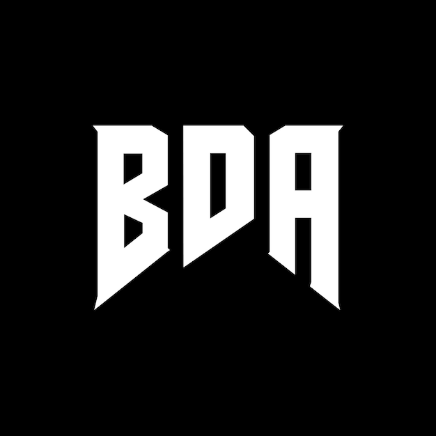 Diseño de logotipo de letra BDA para una empresa de tecnología Diseño del logotipo BDA combinación de colores blanco y negro BDA logotipo Vector BDA diseño BDA icono BDA alfabeto BDA tipografía Diseño del Logotipo BDA
