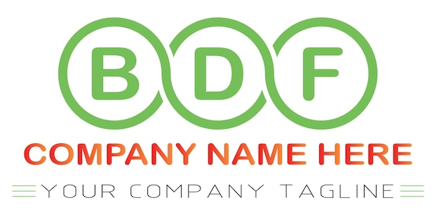 Diseño de logotipo letra BDF