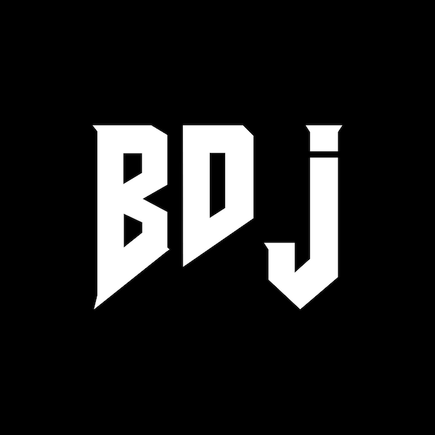 Diseño de logotipo de letra BDJ para una empresa de tecnología Diseño de Logotipo BDJ combinación de colores blanco y negro BDJ logotipo BDJ vector BDJ diseño icono BDJ alfabeto BDJ tipografía diseño de logotipo