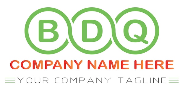 Diseño del logotipo de la letra BDQ
