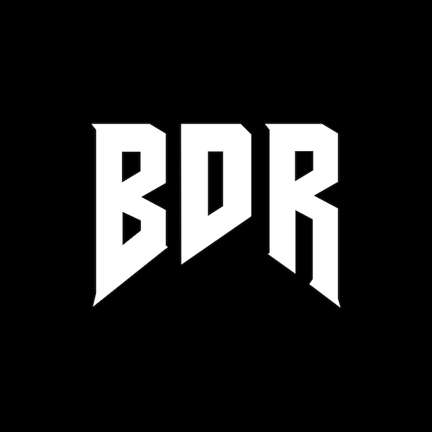 Diseño de logotipo de letra BDR para una empresa de tecnología Diseño del logotipo BDR Combinación de colores blanco y negro BDR Logotipo BDR Vector BDR Diseño del icono BDR Alfabeto BDR Tipografía
