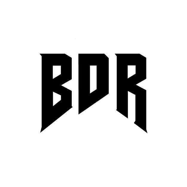 Diseño de logotipo de letra BDR para una empresa de tecnología Diseño del logotipo BDR Combinación de colores blanco y negro BDR Logotipo BDR Vector BDR Diseño del icono BDR Alfabeto BDR Tipografía