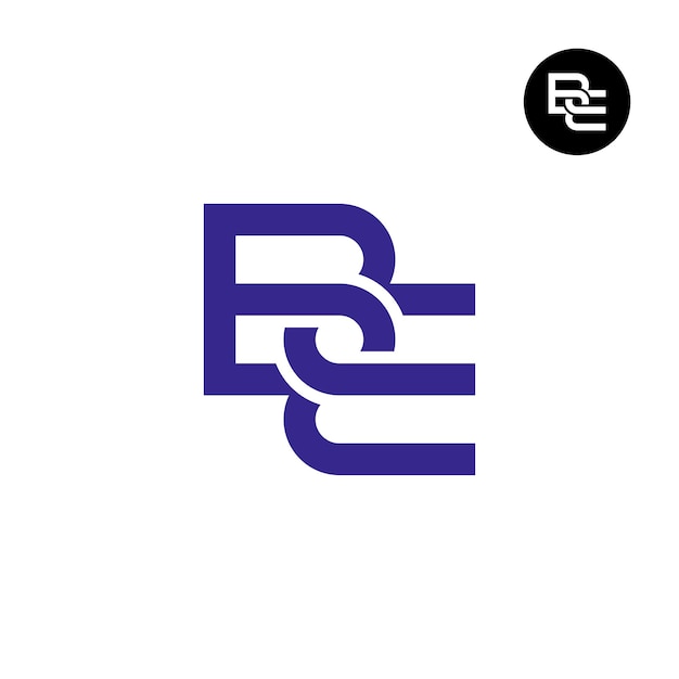 Diseño del logotipo de la letra BE Monogram