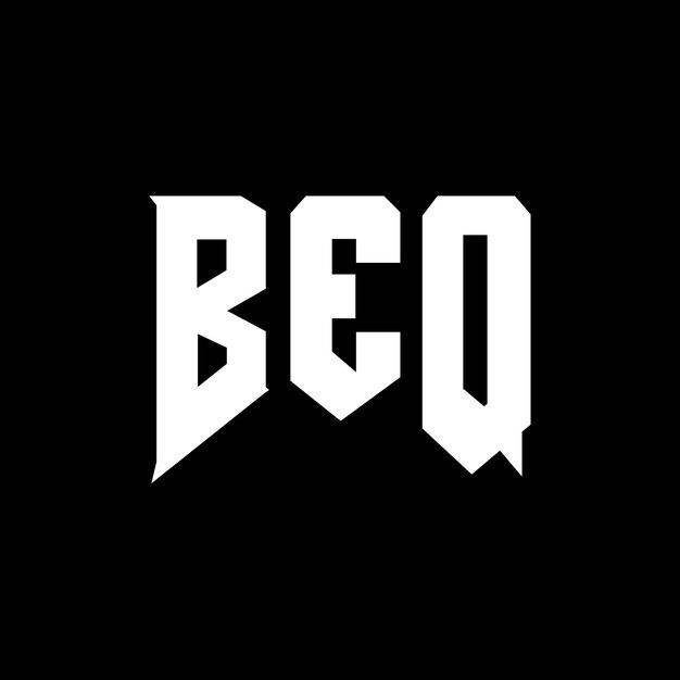Diseño de logotipo de letra BEQ para la empresa de tecnología BEQ diseño de logotipo combinación de colores blanco y negro BEQ logotipo BEQ vector BEQ diseño BEQ icono BEQ alfabeto BEQ tipografía diseño del logotipo