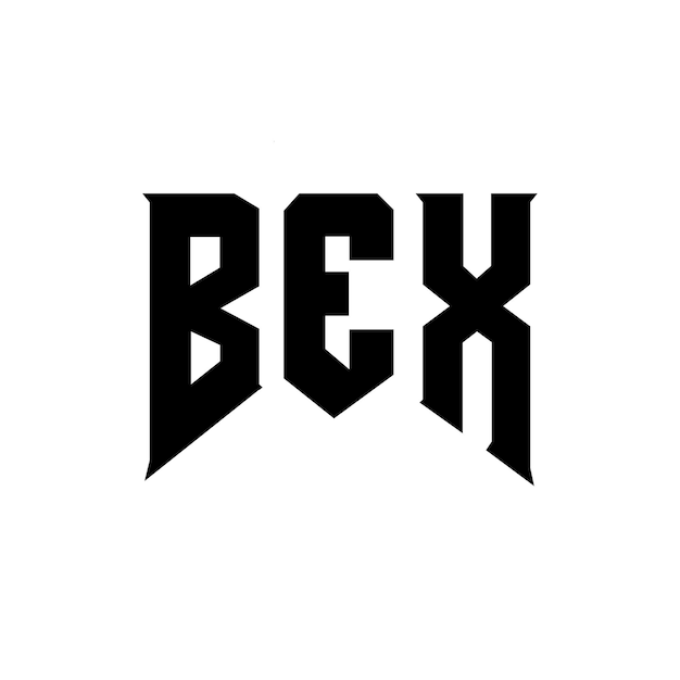 Diseño de logotipo de letra BEX para la empresa de tecnología BEX diseño de logotipo combinación de colores blanco y negro BEX logotipo BEX vector BEX diseño BEX icono BEX alfabeto BEX tipografía diseño del logotipo
