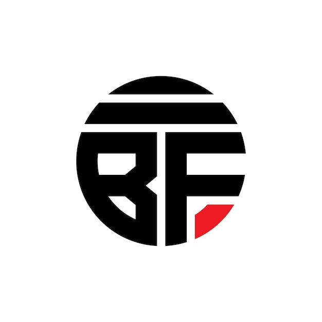 El diseño del logotipo de la letra BF es arte vectorial