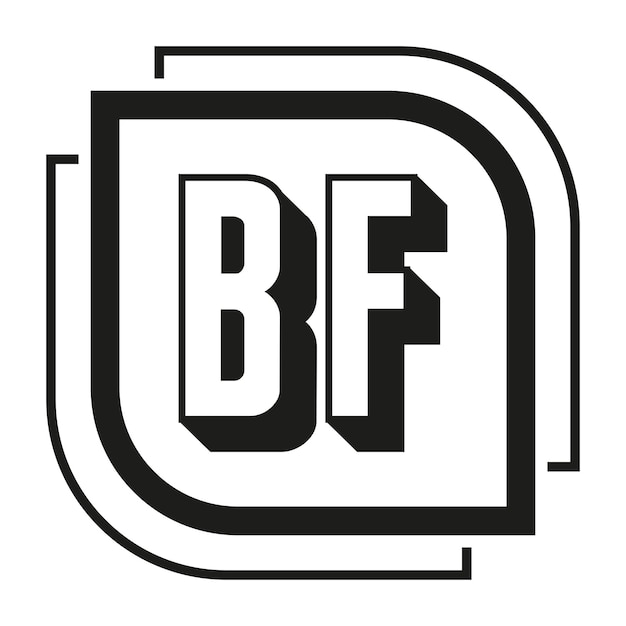 Vector diseño del logotipo de la letra bf logotipo bf monograma concepto del icono del logotipo bf diseño de las letras bf