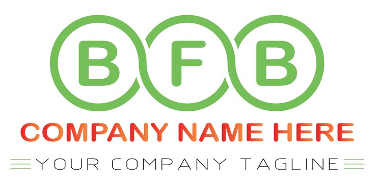 Vector diseño de logotipo de letra bfb