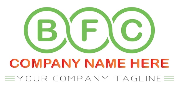 Diseño de logotipo de letra BFC