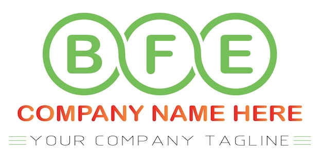 Diseño de logotipo de letra BFE