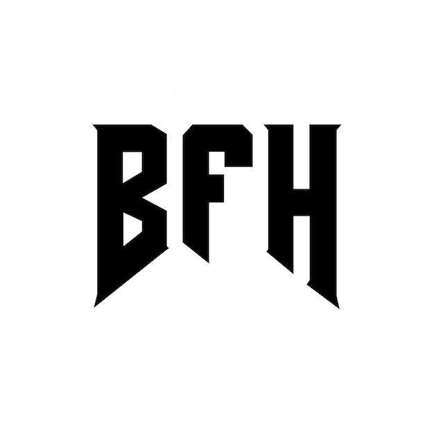 Diseño de logotipo de letra BFH para una empresa de tecnología Diseño de Logotipo BFH combinación de colores blanco y negro BFH logotipo Vector BFH diseño BFH icono BFH alfabeto BFH tipografía diseño de logotipo