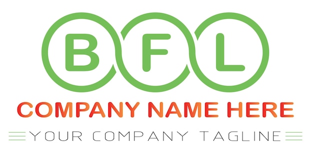 Diseño de logotipo de letra BFL