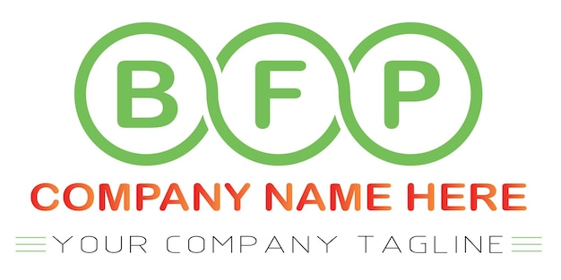 Diseño de logotipo de letra BFP