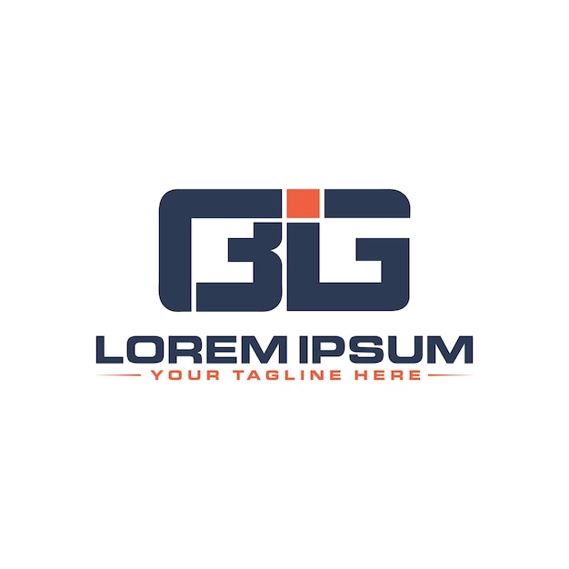 Diseño del logotipo de la letra BG Diseño único y profesional del logotipo de la letra