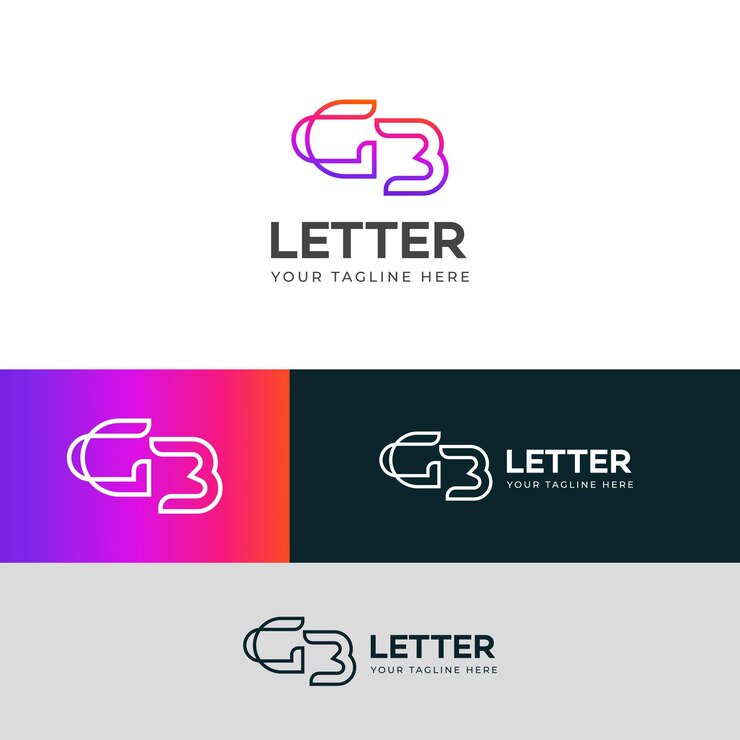 Vector diseño del logotipo de la letra bg gb