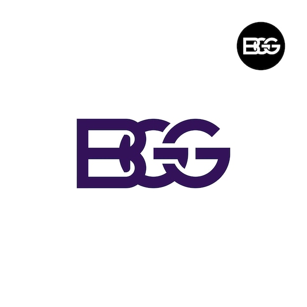 Diseño del logotipo de la letra BGG Monograma