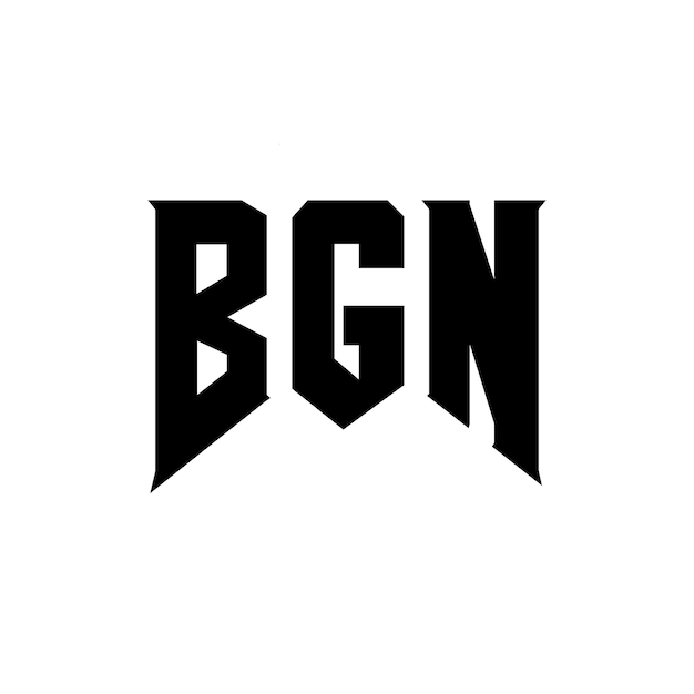 Diseño de logotipo de letra BGN para una empresa de tecnología Diseño del logotipo BGN combinación de colores blanco y negro BGN logotipo Vector BGN diseño BGN icono BGN alfabeto BGN tipografía diseño del logotipo