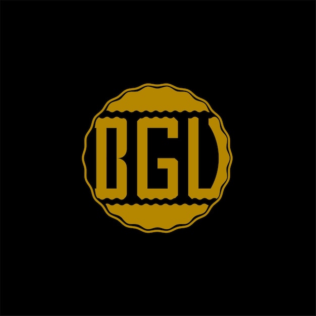 Diseño de logotipo de letra 'BGU'