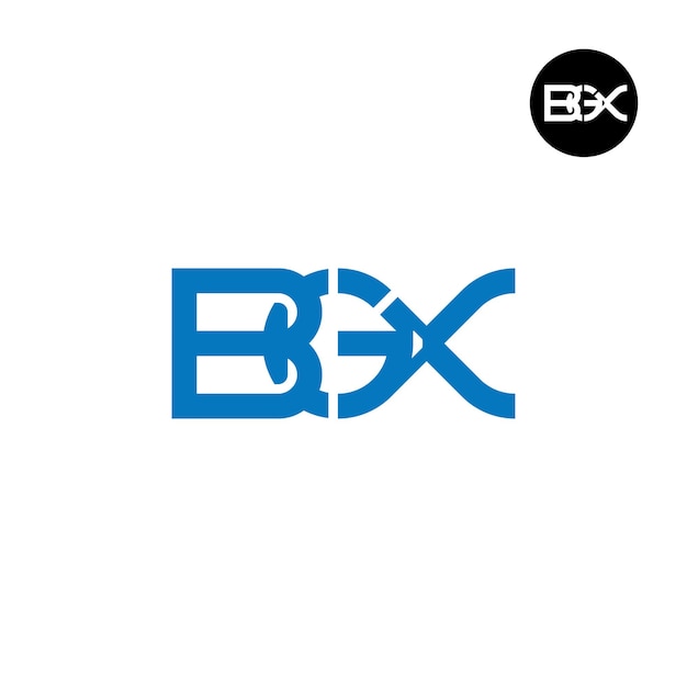 Diseño del logotipo de la letra BGX Monogram