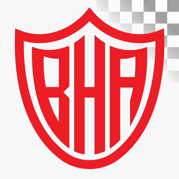 Diseño de logotipo de letra BHA