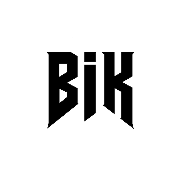 Diseño de logotipo de letra BIK para la empresa tecnológica BIK Diseño del logotipo de combinación de colores blanco y negro BIK Logotipo BIK Vector BIK diseño Icono BIK Alfabeto BIK Tipografía diseño del logotipo
