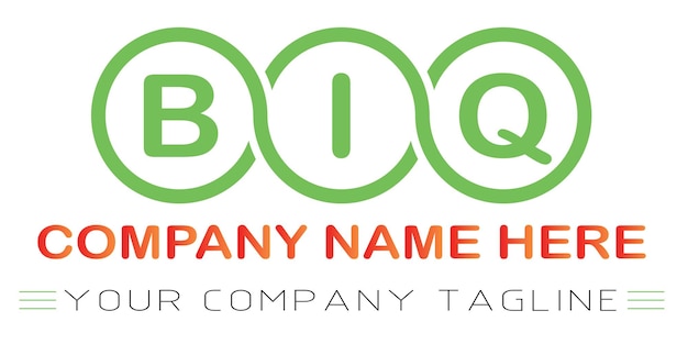Diseño de logotipo de letra BIQ