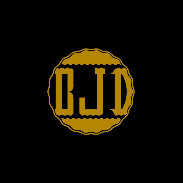 Diseño de logotipo de letra 'bjd'