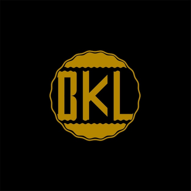 Diseño de logotipo de letra 'BKL'