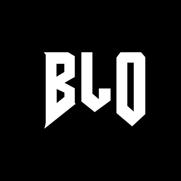 Diseño de logotipo de letra BLO para una empresa de tecnología Diseño del logotipo BLO combinación de colores blanco y negro Logotipo BLO vector BLO diseño Icono BLO alfabeto BLO tipografía Diseño del Logotipo