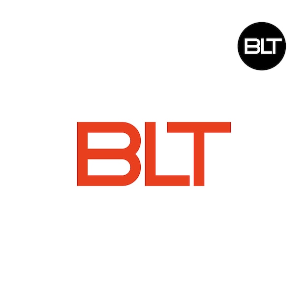 Vector diseño del logotipo de la letra blt monogram