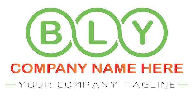 Diseño de logotipo de letra BLY