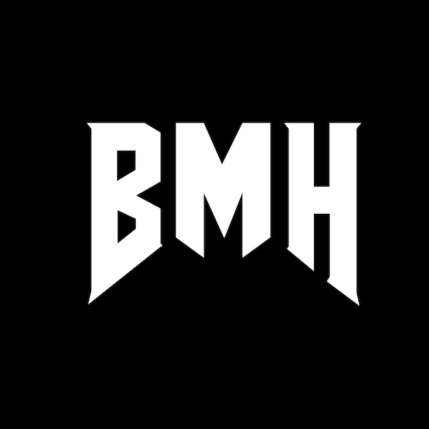 Diseño de logotipo de letra BMH para una empresa de tecnología Diseño del logotipo BMH combinación de colores blanco y negro Logotipo BMH vector diseño BMH icono alfabeto BMH tipografía diseño del logotipo