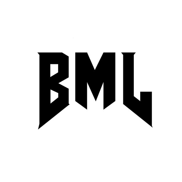 Diseño de logotipo de letra BML para una empresa de tecnología Diseño del logotipo BML combinación de colores blanco y negro Diseño del Logotipo BML Vector BML Diseño del Icono BML Alfabeto BML Tipografía