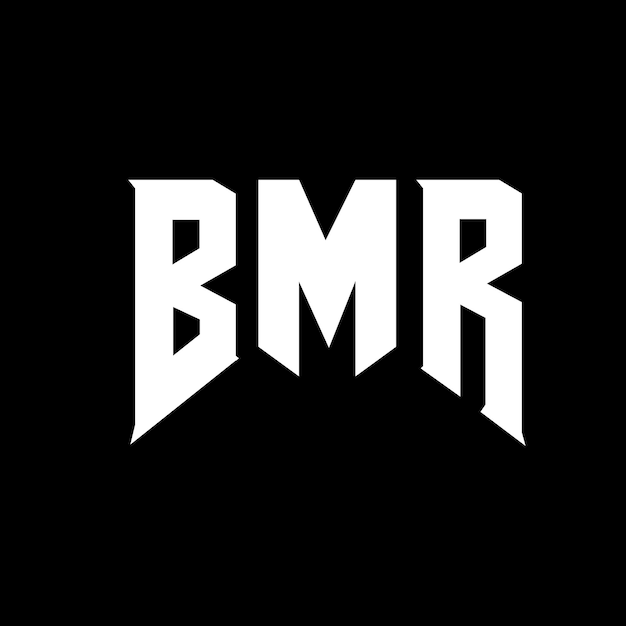 Diseño de logotipo de letra BMR para una empresa de tecnología Diseño de Logotipo BMR combinación de colores blanco y negro Diseño de diseño de logotipo BMR Vector BMR Diseño de icono BMR Alfabeto BMR Tipografía