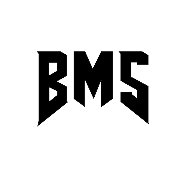 Diseño de logotipo de letra BMS para una empresa de tecnología Diseño del logotipo BMS Combinación de colores blanco y negro BMS Logotipo BMS Vector BMS Diseño del icono BMS Alfabeto BMS Tipografía diseño del logotipo
