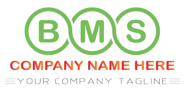 Diseño del logotipo de la letra BMS