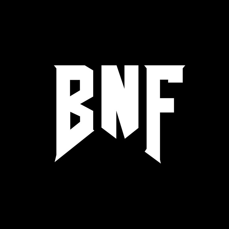 Vector diseño de logotipo de letra bnf para una empresa de tecnología bnf diseño de logotipo combinación de colores blanco y negro bnf logotipo bnf vector bnf diseño bnf icono bnf alfabeto bnf tipografía diseño del logotipo