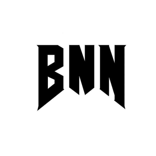 Diseño de logotipo de letra BNN para una empresa de tecnología Diseño de Logotipo BNN combinación de colores blanco y negro BNN logotipo BNN vector BNN diseño BNN icono BNN alfabeto BNN tipografía Diseño del logotipo